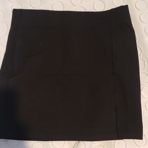 Black mini skirt